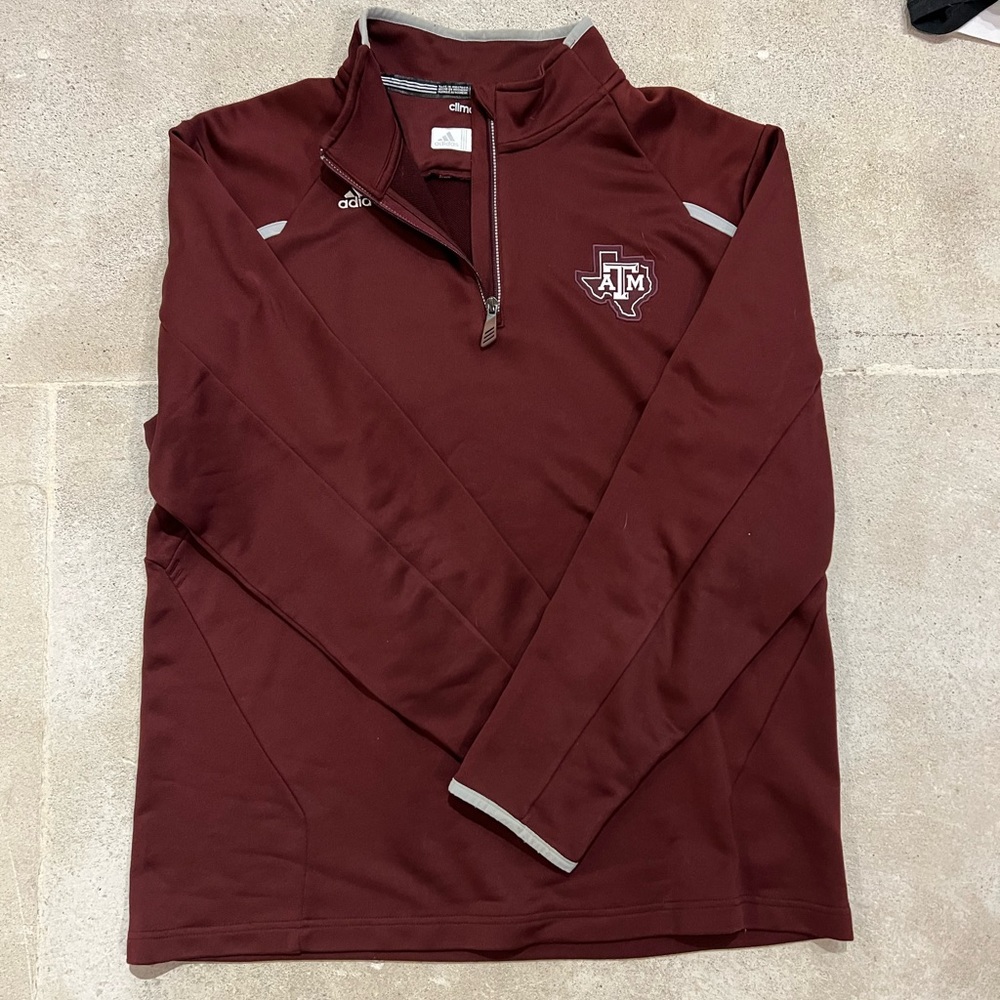 Adidas Texas A&M Climalite quarter zip